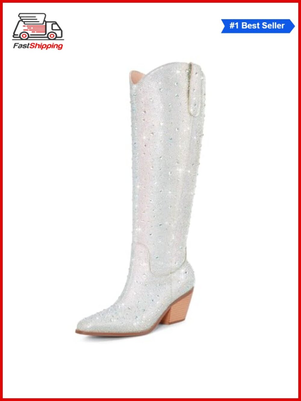 ✨ Rhinestone Cowboy Boots for Women Sparkly Ankle Cowgirl Boots
